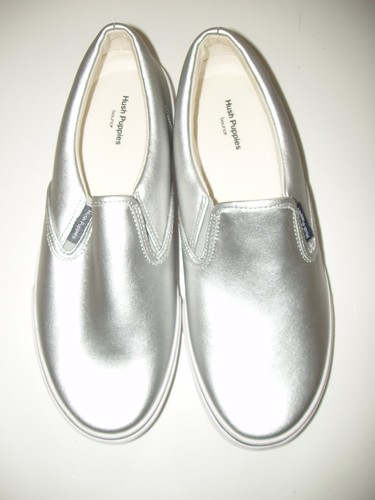 Hush puppies silver leather - puppies,