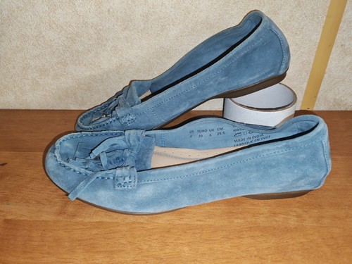Hush puppies womens blue suede - womens,