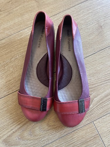Hush puppies red leather - puppies,
