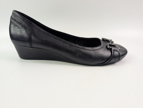 Hush puppies black leather - black, low