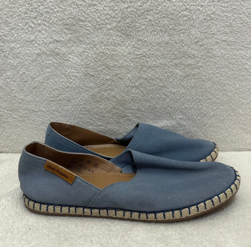 Hush puppies blue leather slip